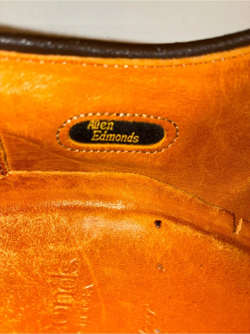 Allen Edmonds Becker Brown Leather Captoe Dress Shoes Size 11.5 Made In USA